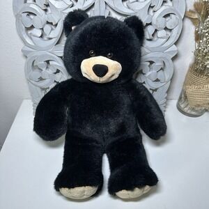Build A Bear Black Bear 16" Plush Stuffed Animal Teddy Bear BAB Retired Dimples